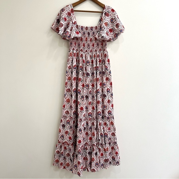 SACHIN & BABI Dresses & Skirts - Sachin & Babi Danni Block Print Floral Square Neck Flutter Sleeve Maxi Dress 6